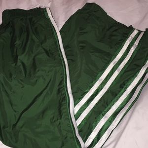 Adidas Look-alike Button Down Track Pants